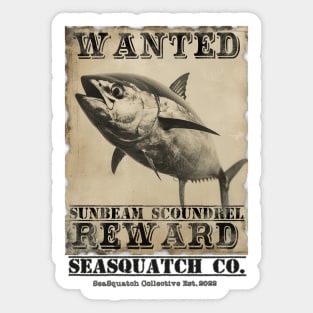 Sunbeam Scoundrel Wanted Poster Sticker